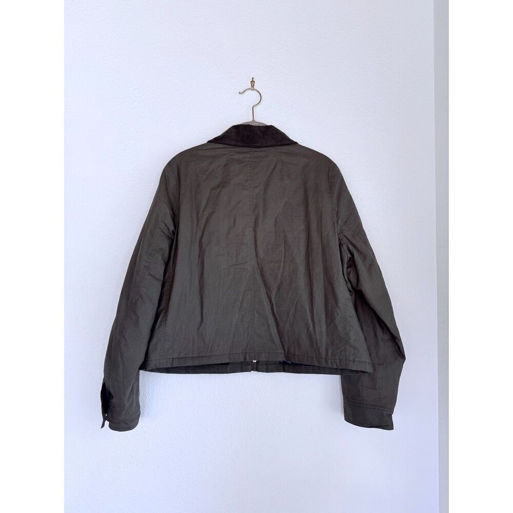 NWT J.Crew Womens Short Barn Jacket in Mossy Brown English Ripstop Cotton Medium - Picture 8 of 15